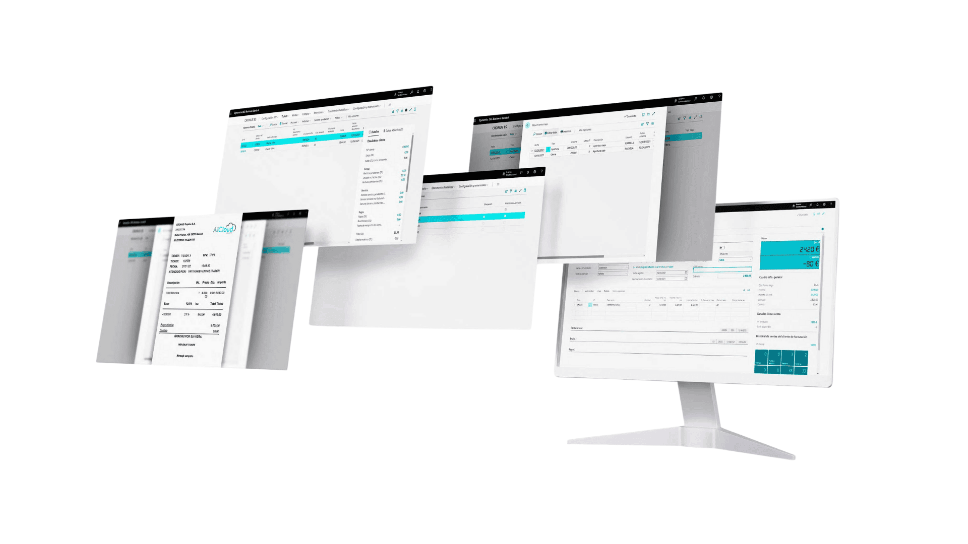 Microsoft business central screens